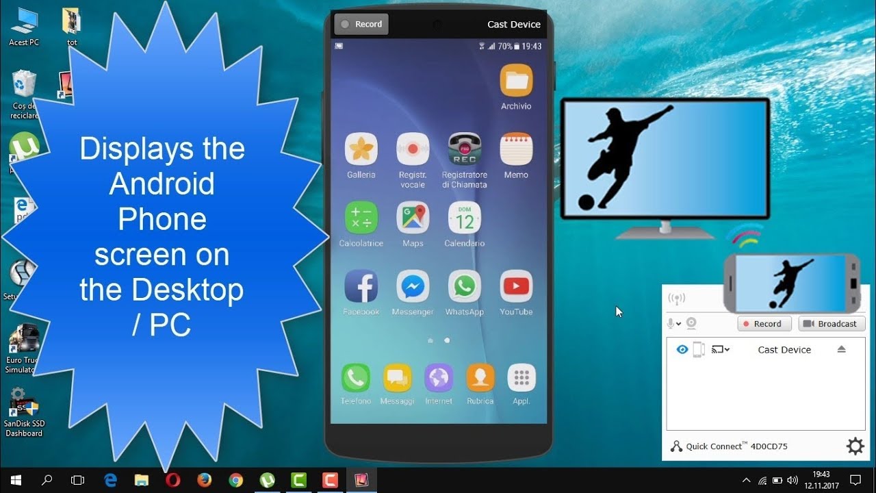 Android screen mirroring for pc